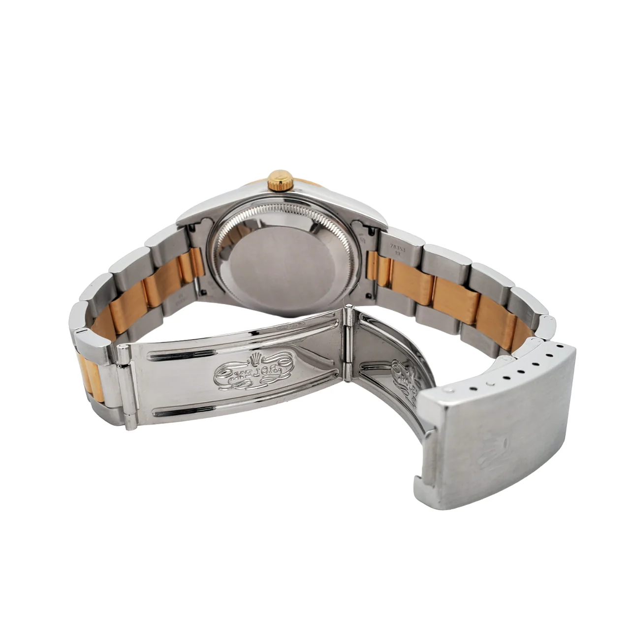 Rolex Date 34mm 2-Tone Slate Dial Yellow Gold/Steel Oyster 15223 Watch - Image 6