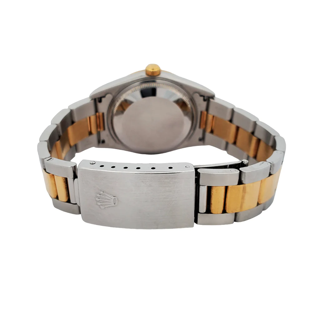Rolex Date 34mm 2-Tone Yellow Gold/ Stainless Steel Black Dial Oyster 15223 Watch - Image 5