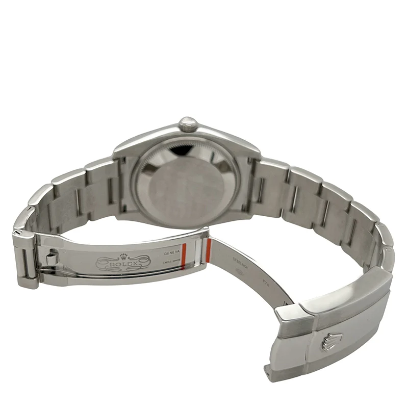 Rolex Date 34mm Black Dial Oyster Bracelet Steel Watch 2019 Box Papers 115200 - Image 5
