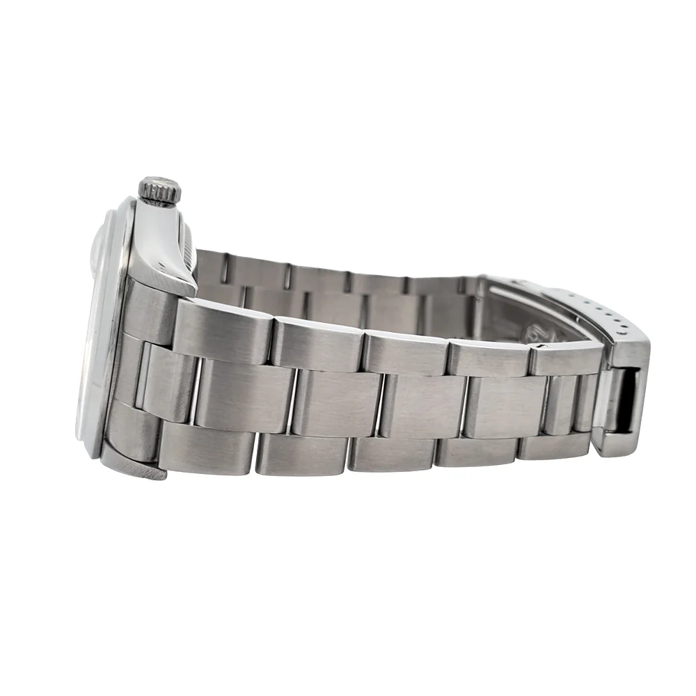 Rolex Date 34mm White Roman Dial Oyster Bracelet Steel 15200 Watch - Image 4