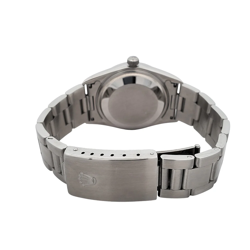 Rolex Date 34mm White Roman Dial Oyster Bracelet Steel 15200 Watch - Image 6