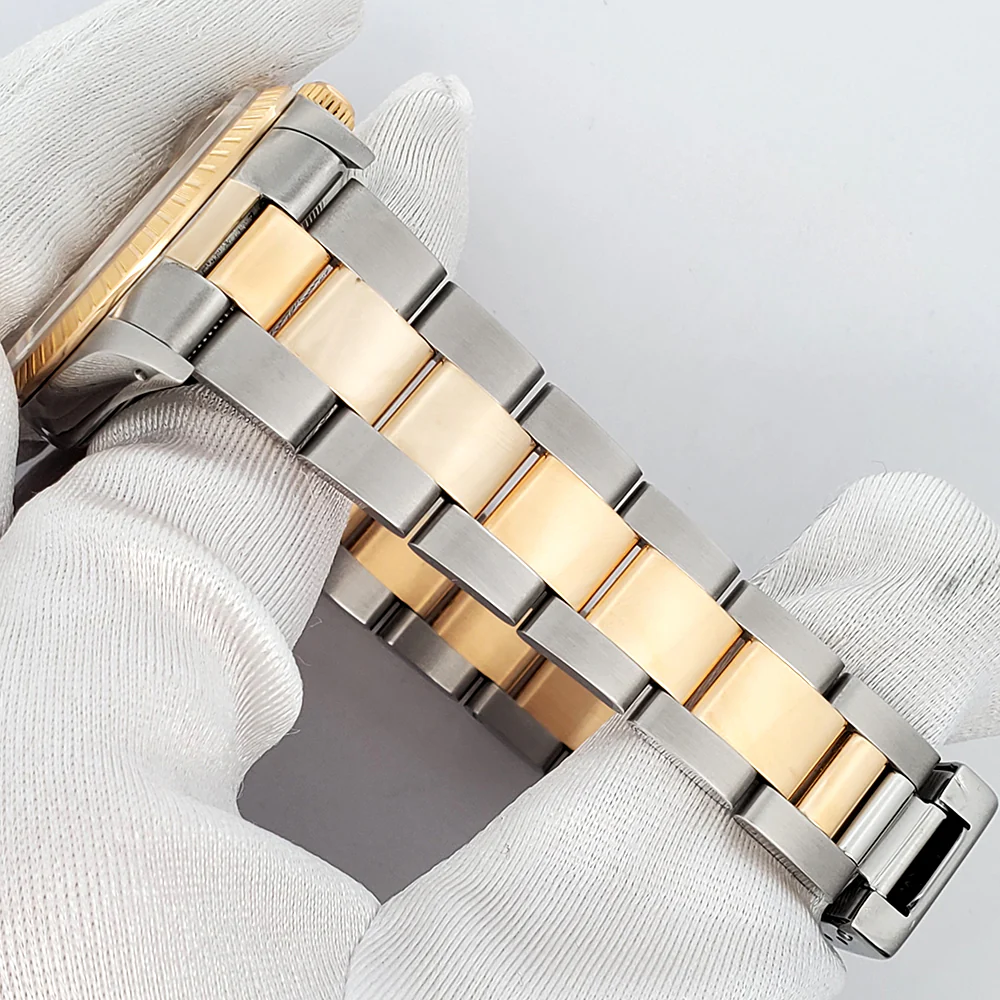 Rolex Date Silver Index 2-tone Yellow Gold/ Steel Watch 15223 Papers - Image 3
