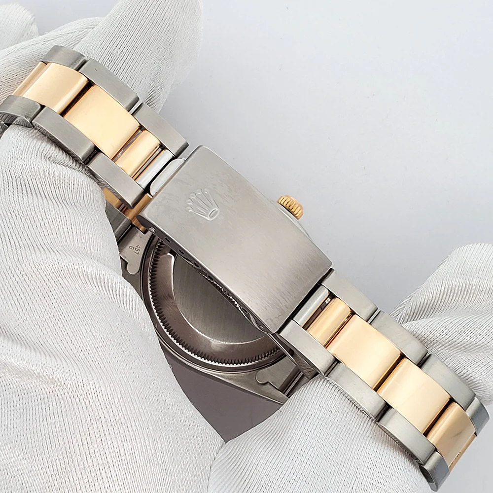 Rolex Date Silver Index 2-tone Yellow Gold/ Steel Watch 15223 Papers - Image 4