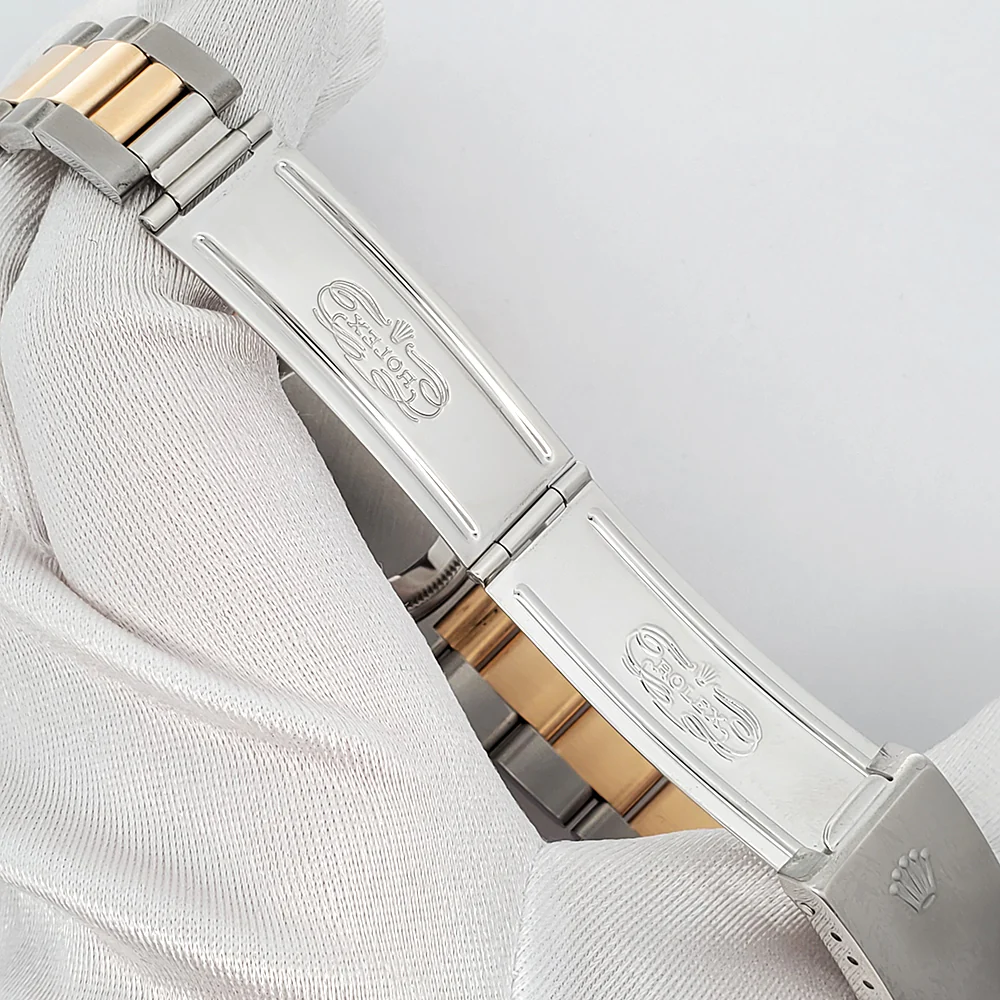 Rolex Date Silver Index 2-tone Yellow Gold/ Steel Watch 15223 Papers - Image 5