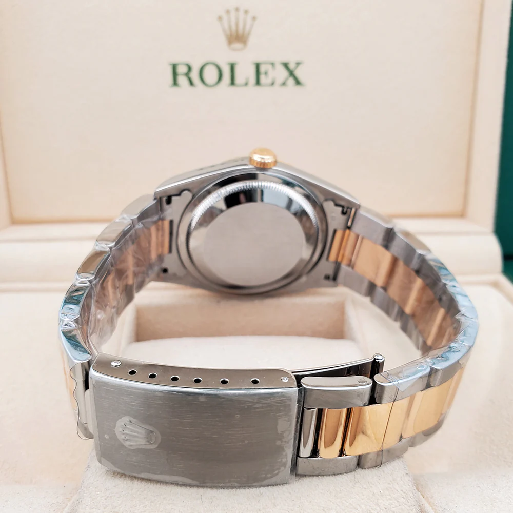 Rolex Datejust 16233 36mm White Roman Dial Yellow Gold And Steel Oyster Watch Box Papers - Image 5