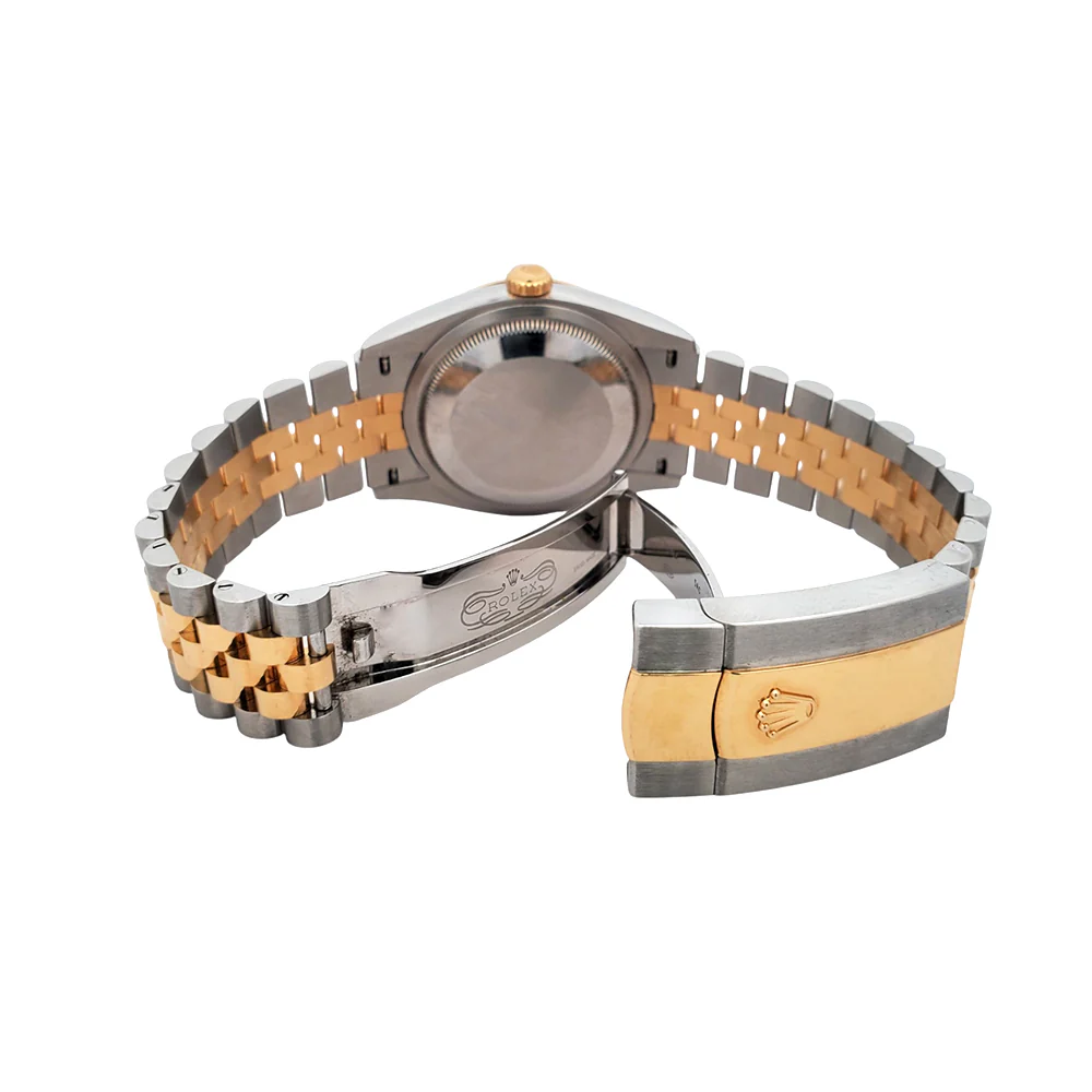 Rolex Datejust 126233 36mm 2-Tone Champagne Index Fluted Jubilee Watch Box Papers - Image 7