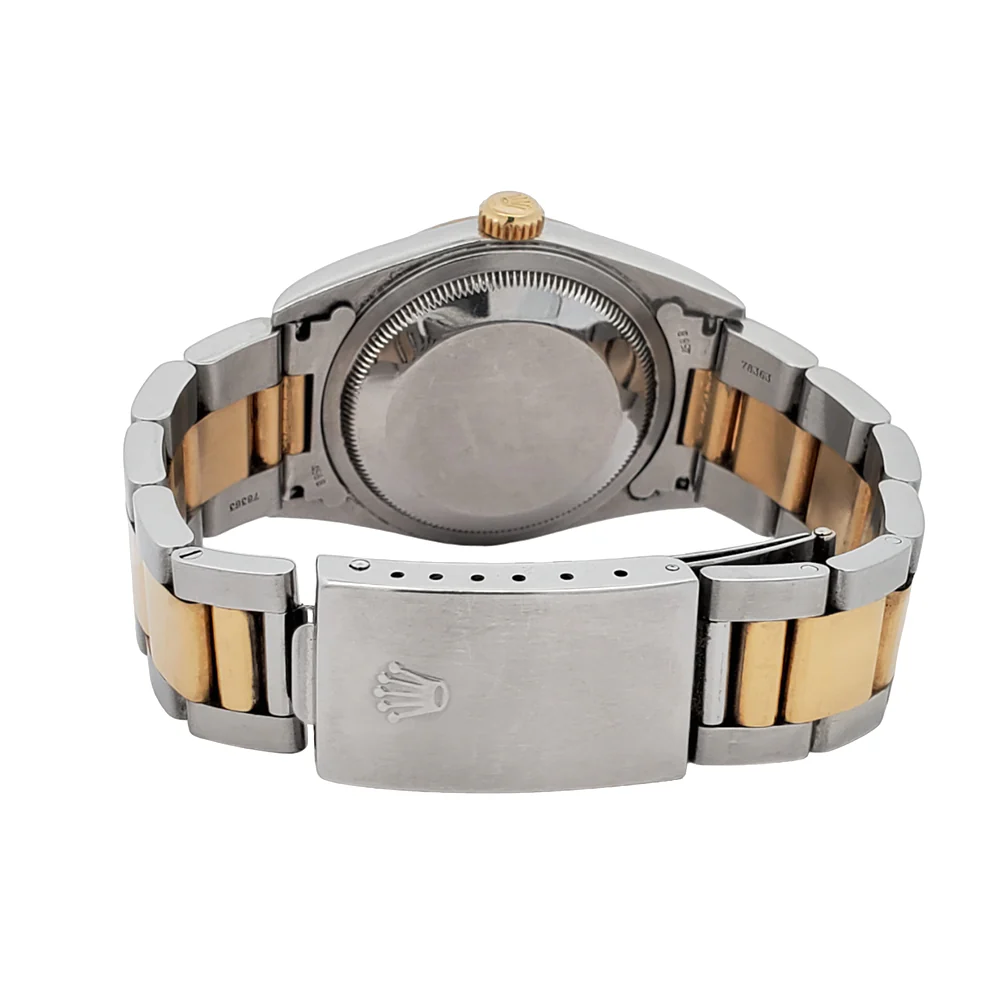 Rolex Datejust 16233 36mm White Roman Dial Yellow Gold And Steel Oyster Watch - Image 4