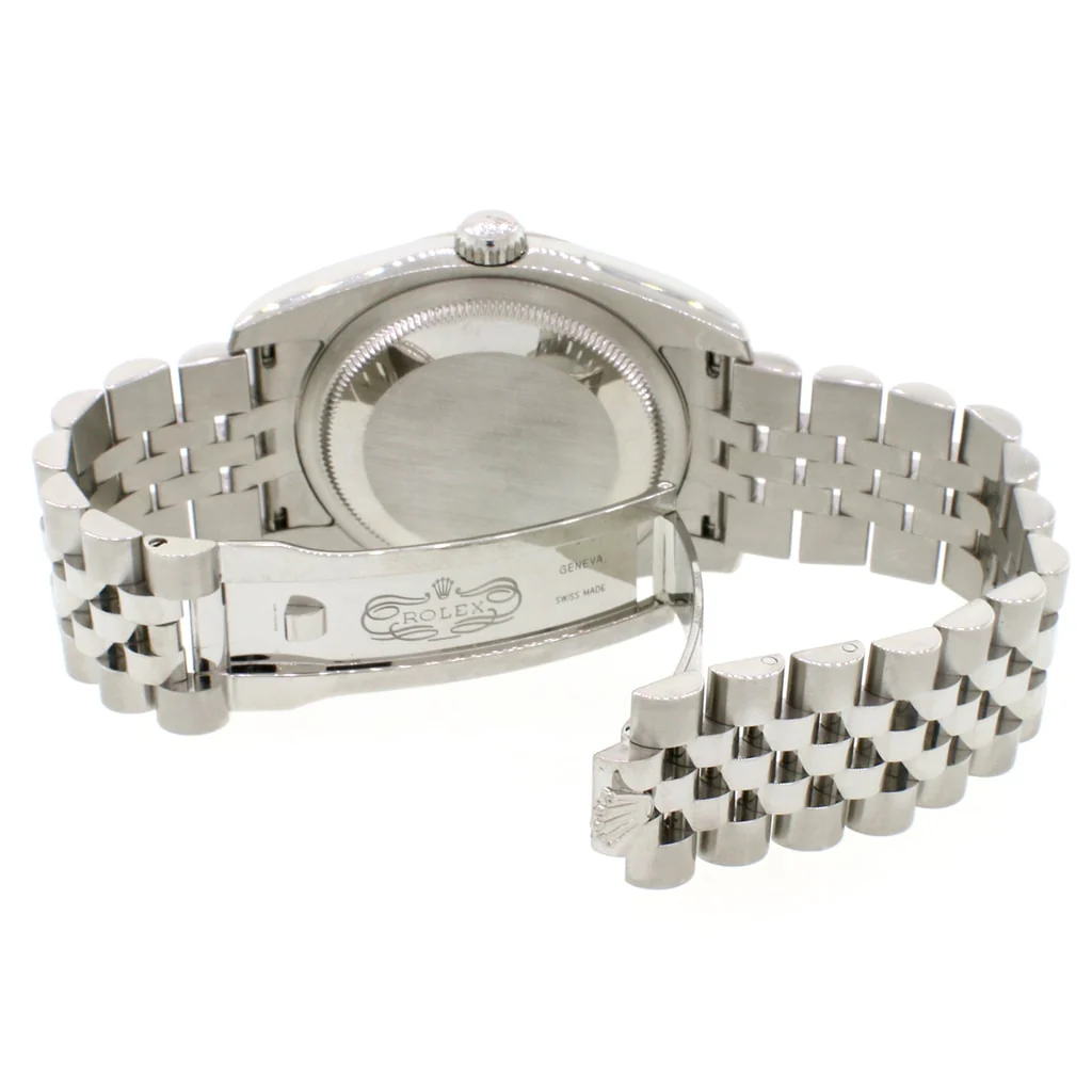 Rolex Datejust 18K White Gold/Stainless Steel Tuxedo Dial 36MM Automatic Mens Watch 116234 - Image 6