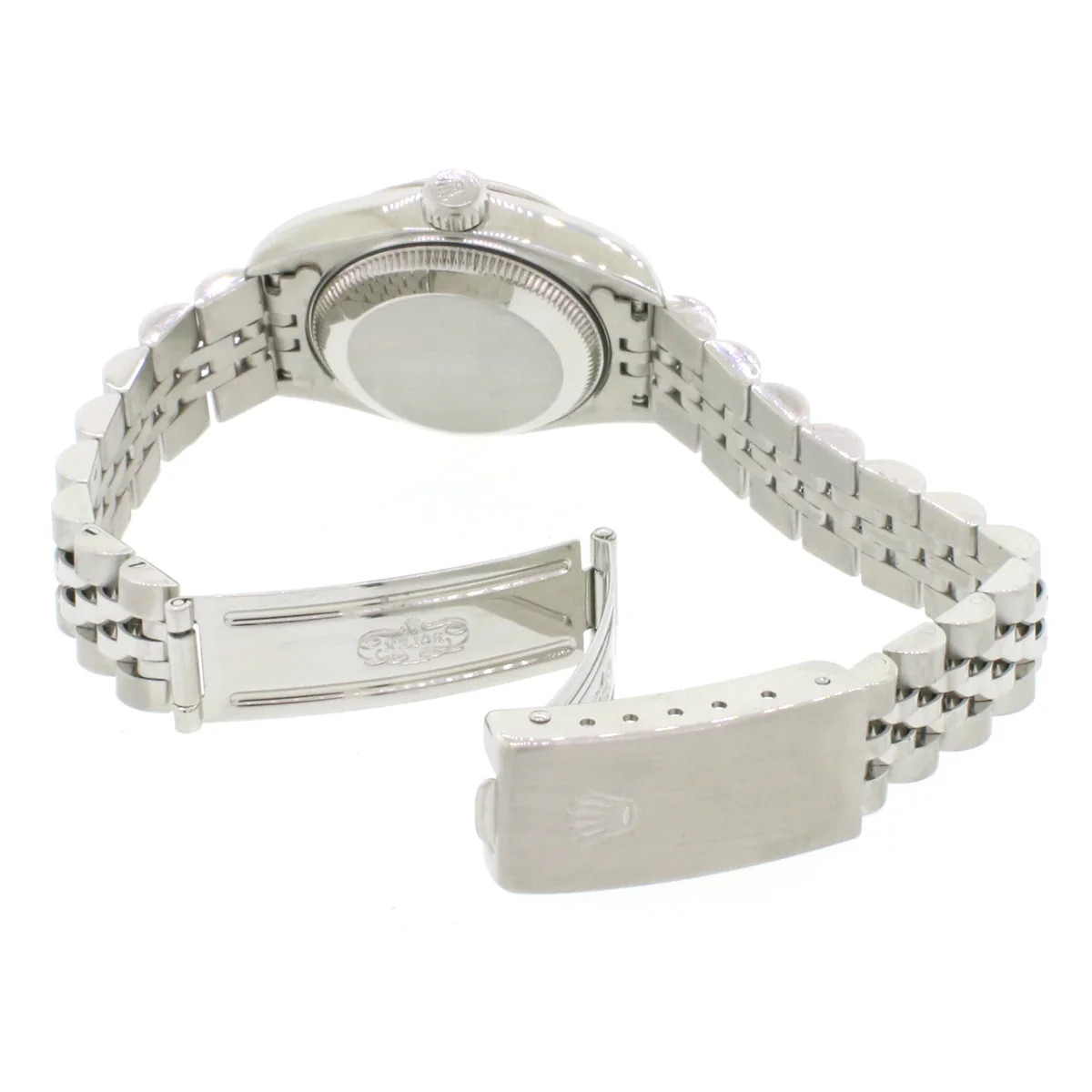 Rolex Datejust 18K White Gold Fluted Bezel 26MM Automatic Stainless Steel Jubilee Watch 69174 No Holes Case - Image 8