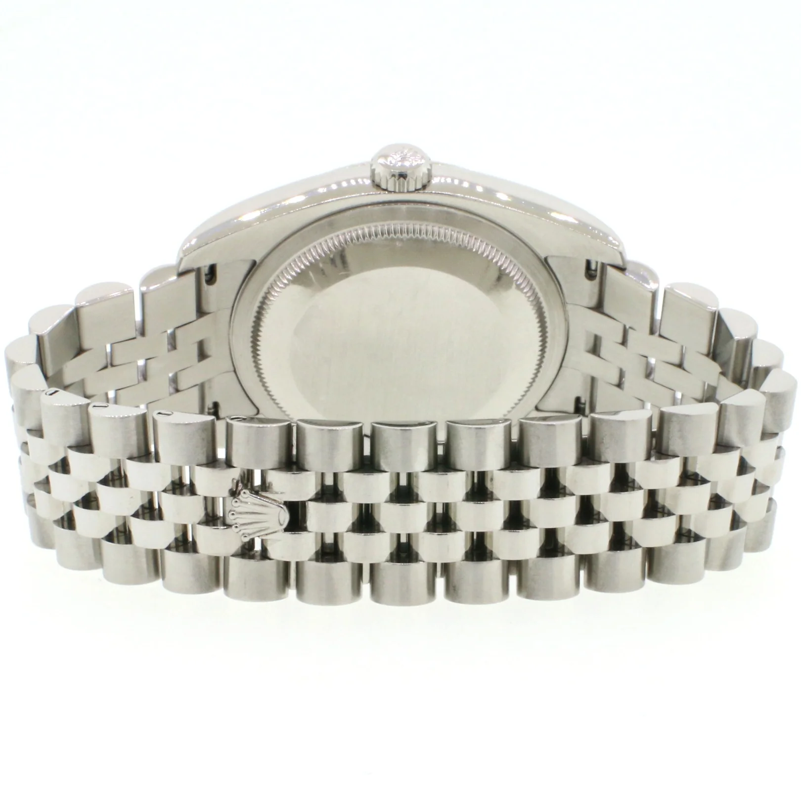 Rolex Datejust 18K White Gold/Steel Silver Floral Dial 36MM Jubilee Watch 116234 - Image 5