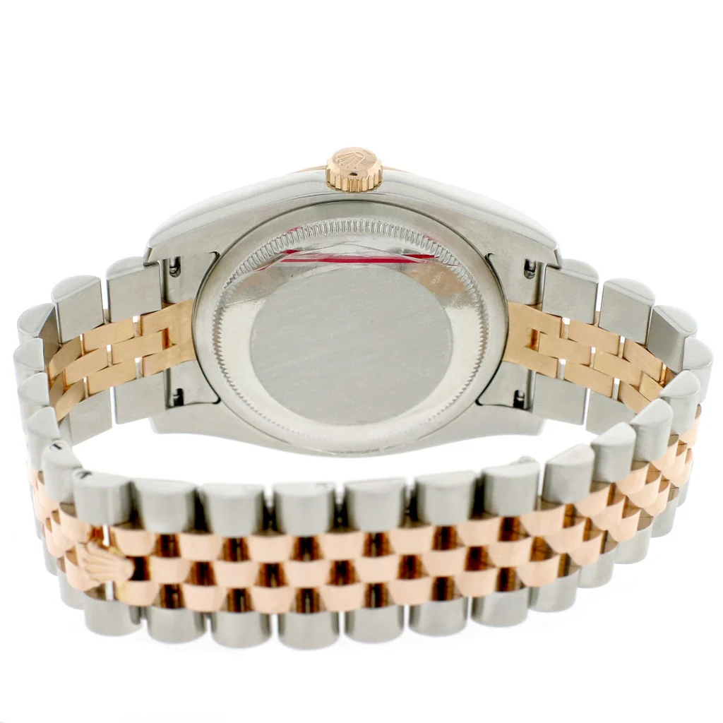 Rolex Datejust 2-Tone 18K Everose Gold & Stainless Steel Original Sunbeam Roman Dial 36MM Automatic Jubilee Mens Watch 116231 - Image 7