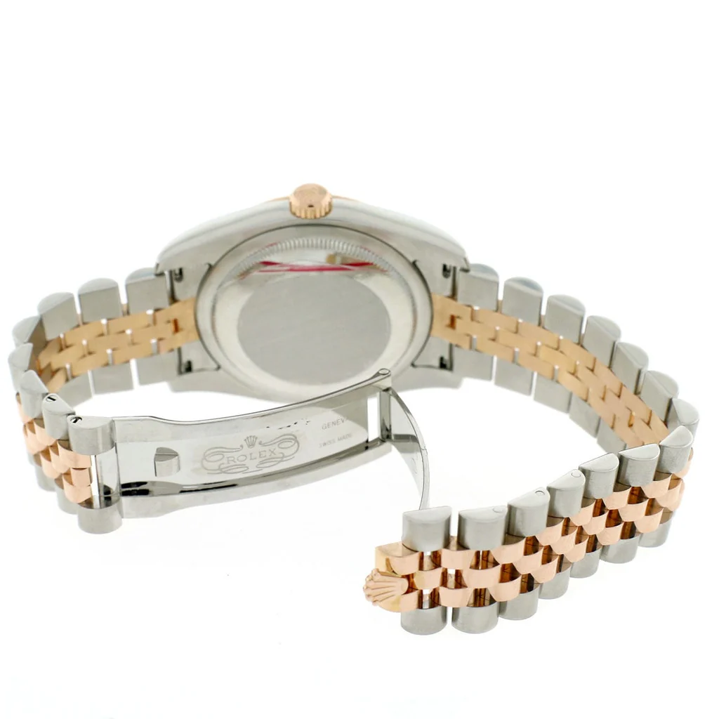 Rolex Datejust 2-Tone 18K Everose Gold & Stainless Steel Original Sunbeam Roman Dial 36MM Automatic Jubilee Mens Watch 116231 - Image 8