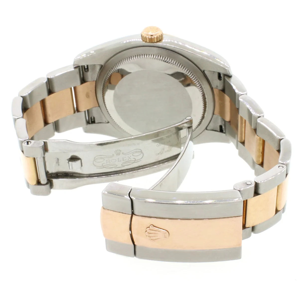 Rolex Datejust 2-Tone 18K Rose Gold/Stainless Steel Oyster Pink Dial 36MM Automatic V Serial Mens Watch 116231 - Image 6