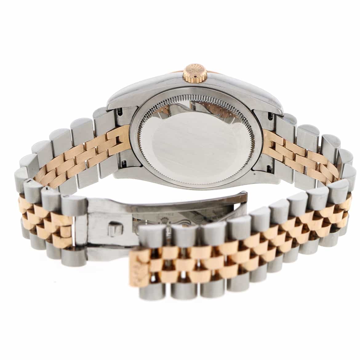 Rolex Datejust 2-Tone 18K Rose Gold & Stainless Steel Tahitian Mother of Pearl Roman Numeral Dial Automatic Watch 116231 - Image 10