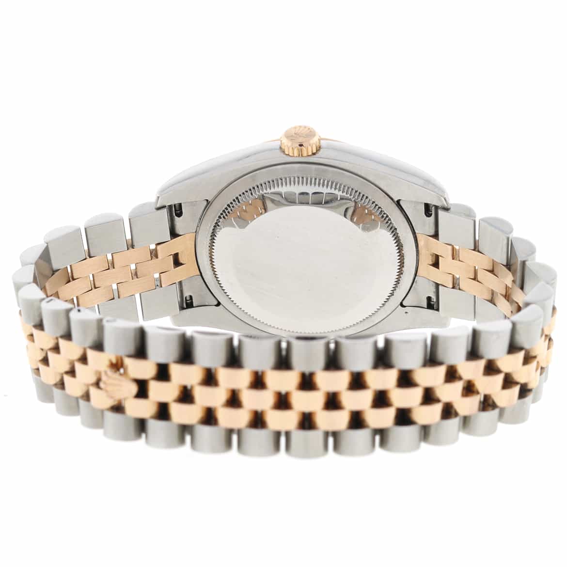 Rolex Datejust 2-Tone 18K Rose Gold & Stainless Steel Tahitian Mother of Pearl Roman Numeral Dial Automatic Watch 116231 - Image 9