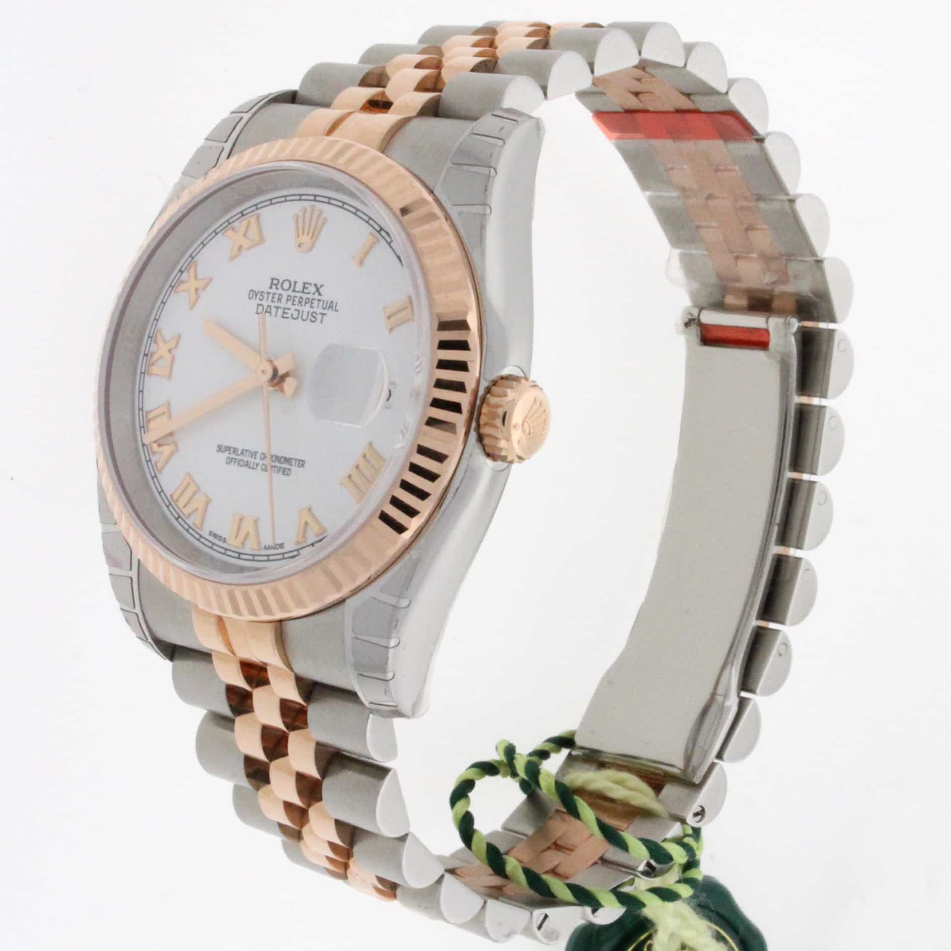 Rolex Datejust 2-Tone 18K Rose Gold/Stainless Steel 36MM Jubilee Automatic Watch 116231 Unworn - Image 4