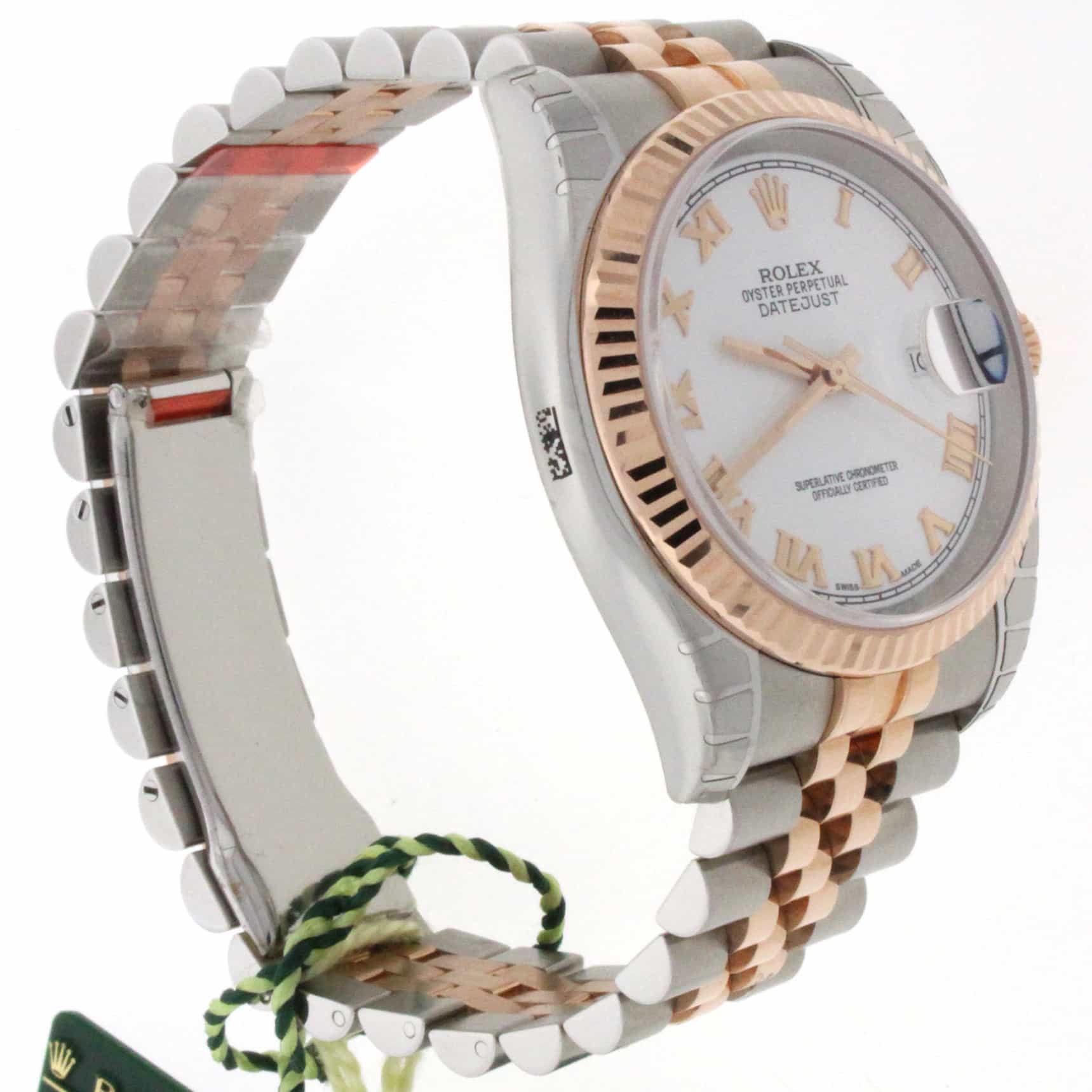 Rolex Datejust 2-Tone 18K Rose Gold/Stainless Steel 36MM Jubilee Automatic Watch 116231 Unworn - Image 5