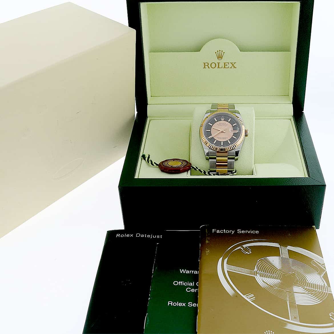 Rolex Datejust 2-Tone 18K Rose Gold/Stainless Steel Tuxedo Dial 36MM Automatic Mens Watch 116231 - Image 3