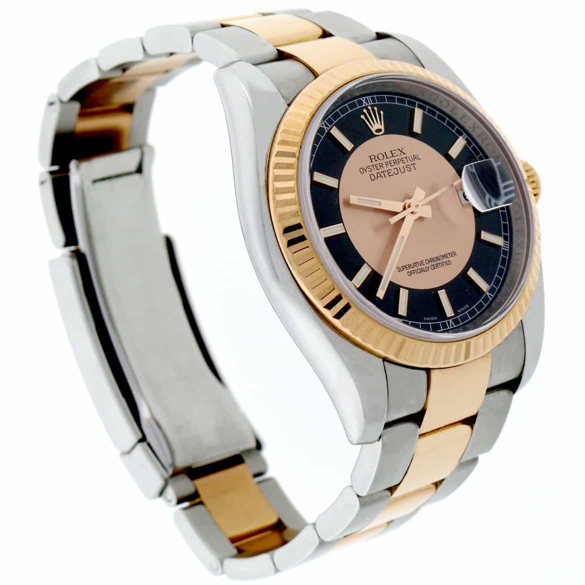 Rolex Datejust 2-Tone 18K Rose Gold/Stainless Steel Tuxedo Dial 36MM Automatic Mens Watch 116231 - Image 7