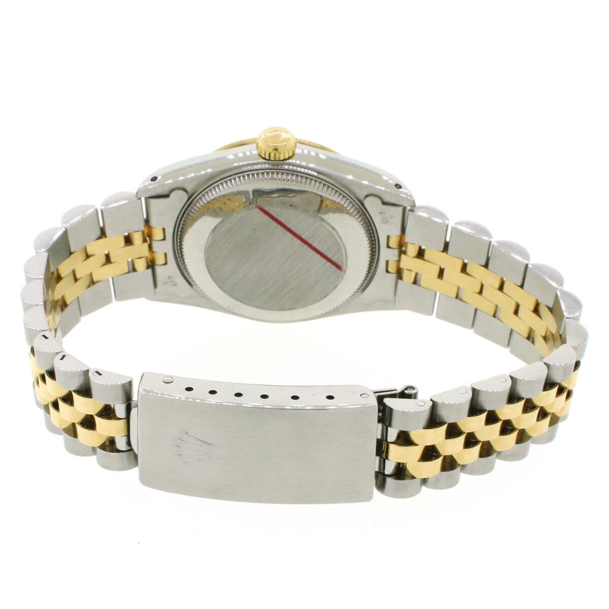 Rolex Datejust 2-tone 18k/SS 31mm Factory Black Diamond Dial Midsize Watch - Image 5