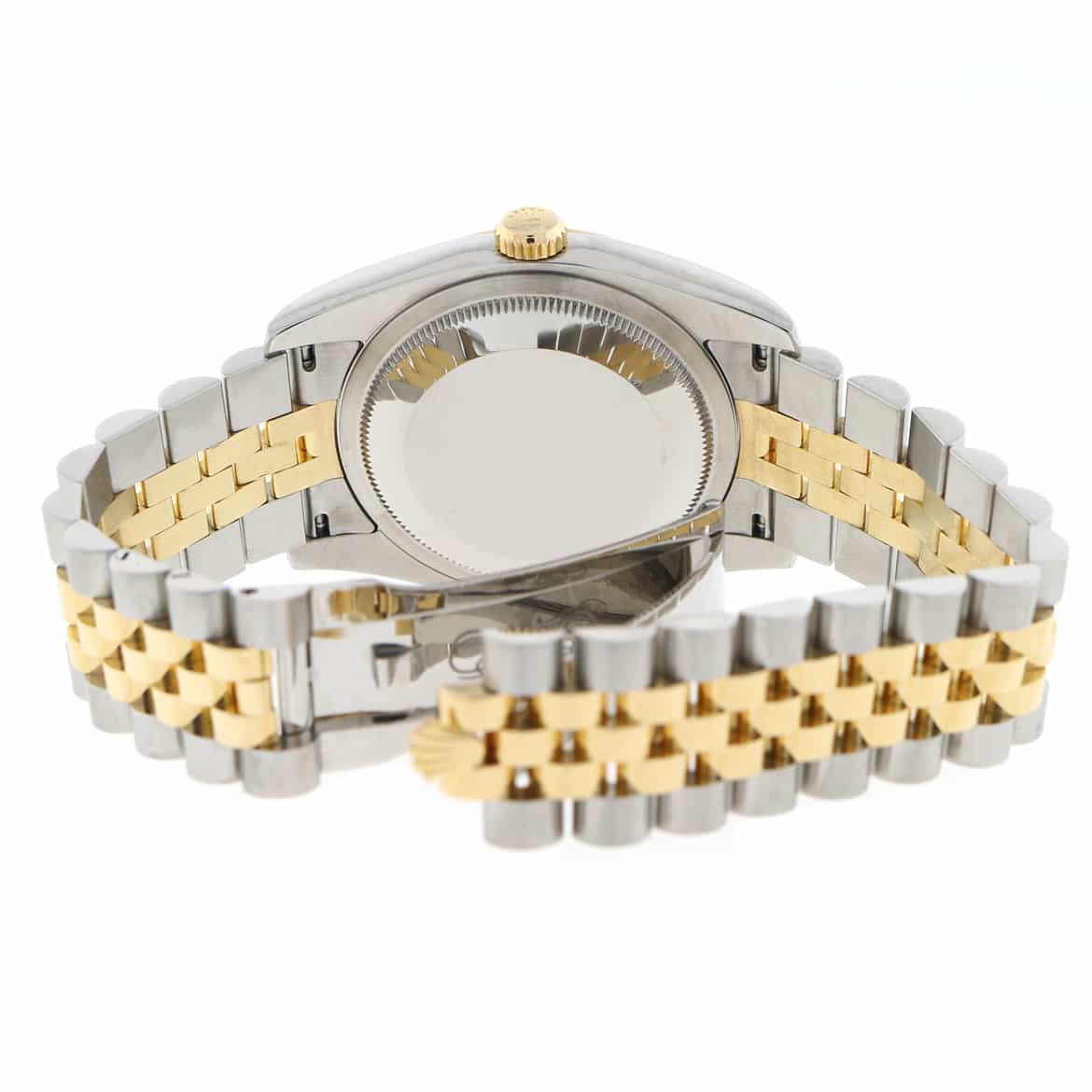 Rolex Datejust 2-Tone 18K Yellow Gold & Stainless Steel 36MM Steel & Black Dial Automatic Mens Watch 116233 - Image 10