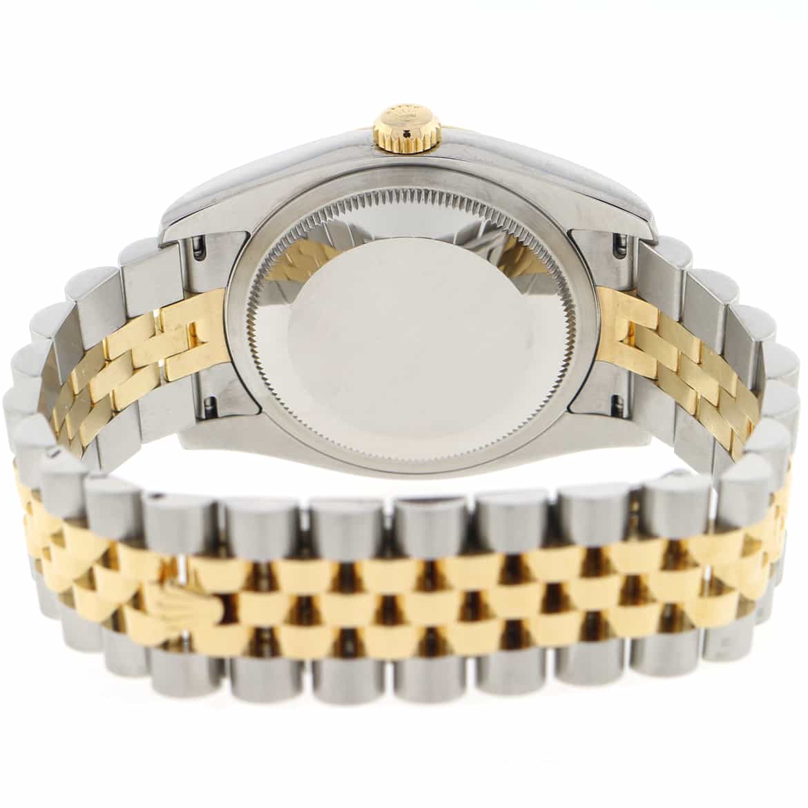Rolex Datejust 2-Tone 18K Yellow Gold & Stainless Steel 36MM Steel & Black Dial Automatic Mens Watch 116233 - Image 11