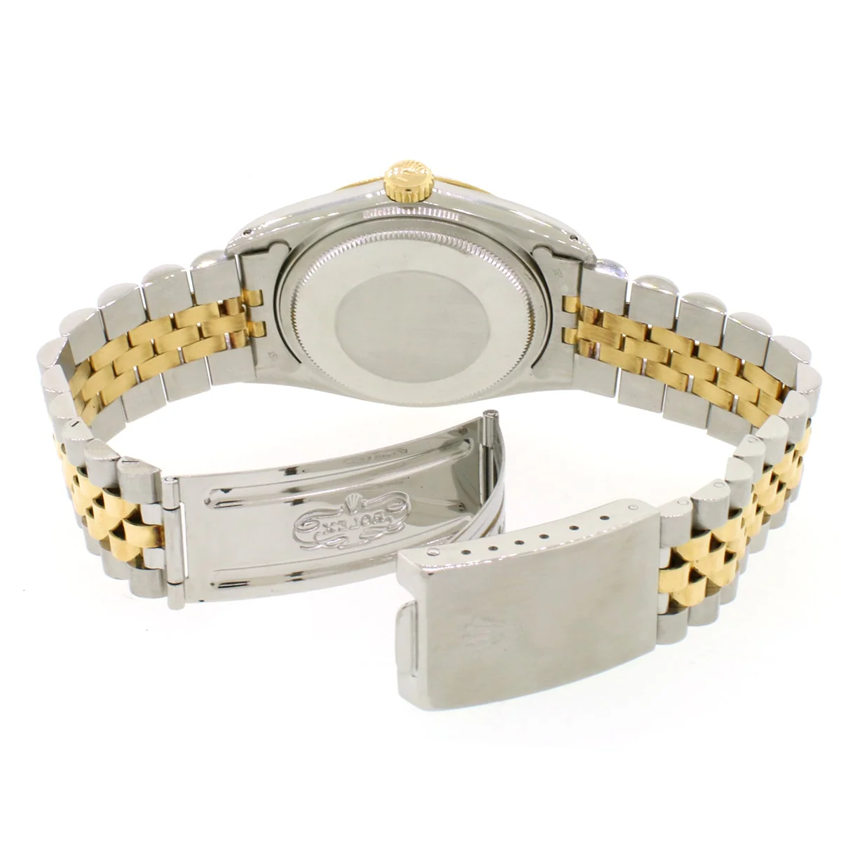 Rolex Datejust 2-Tone 18K Yellow Gold & Stainless Steel Factory Champagne Diamond Dial 36MM Automatic Mens Jubilee Watch 16013 - Image 7