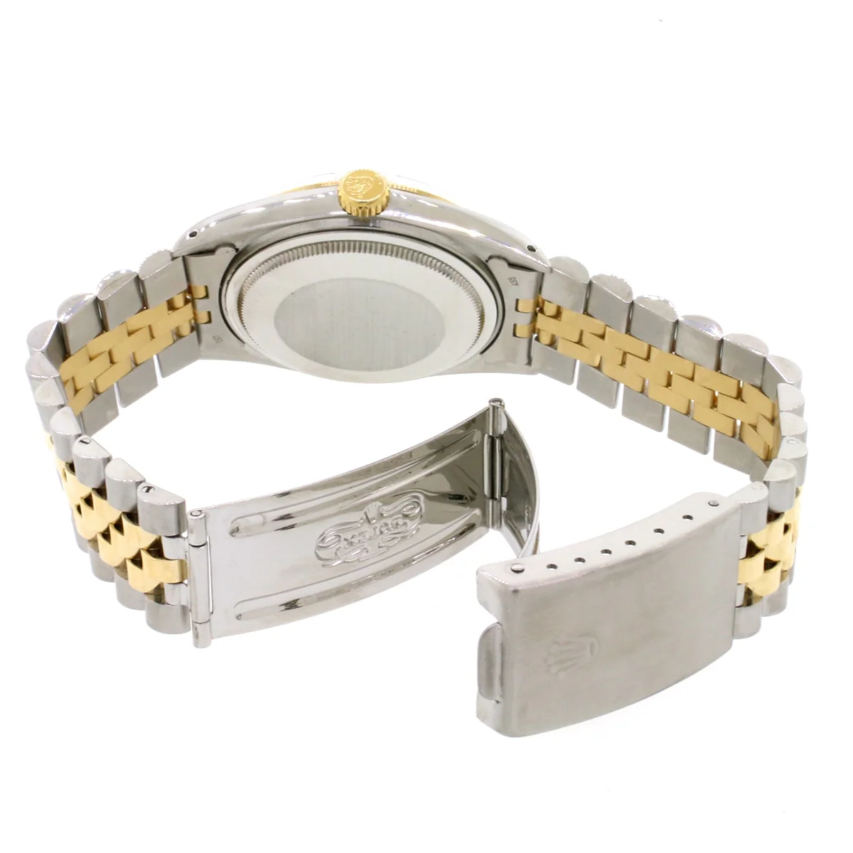 Rolex Datejust 2-Tone 18K Yellow Gold & Stainless Steel Factory Champagne Diamond Dial 36MM Automatic Mens Jubilee Watch 16013 - Image 7