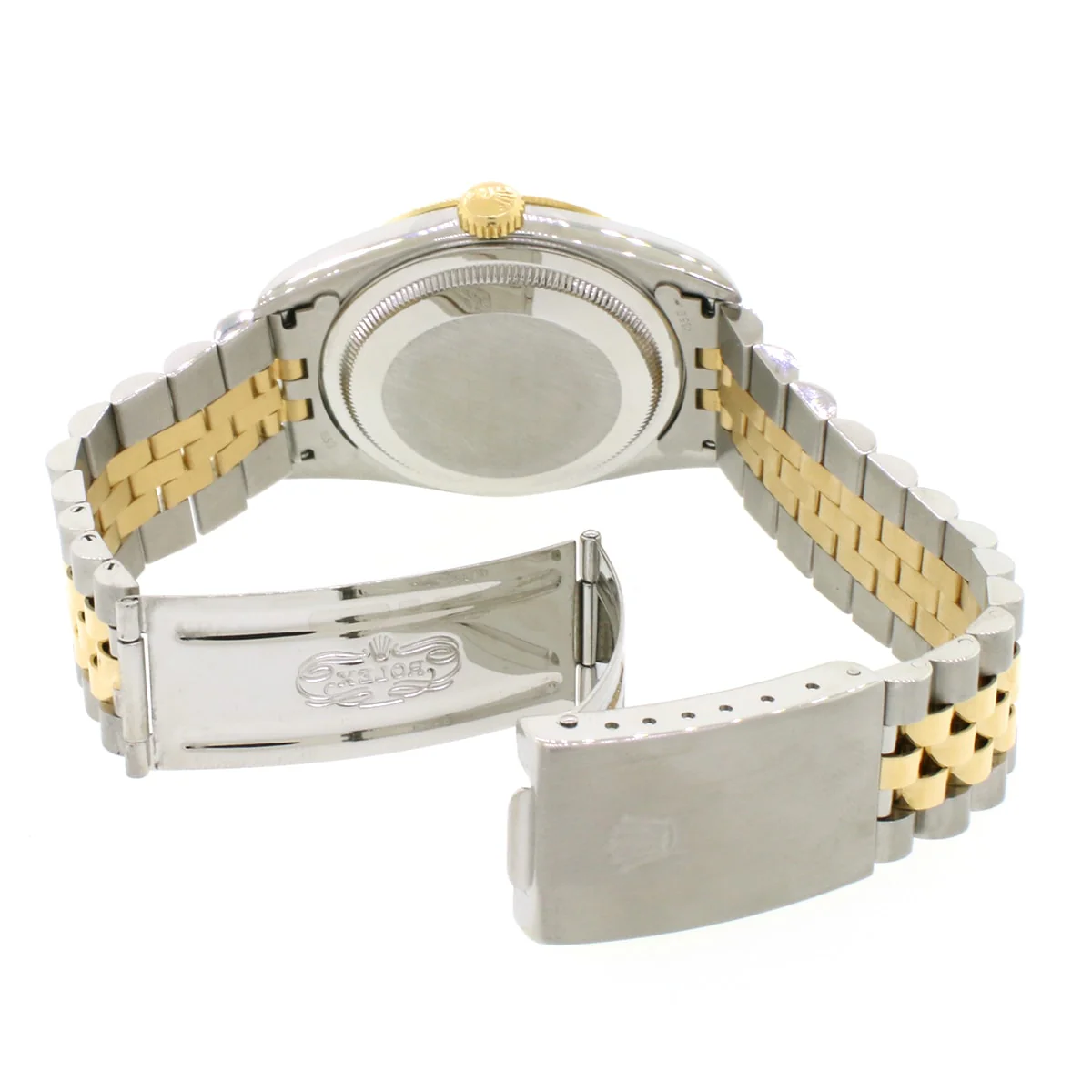 Rolex Datejust 2-Tone 18K Yellow Gold & Stainless Steel Original Champagne Stick Dial 36MM Automatic Jubilee Mens Watch 16233 - Image 7