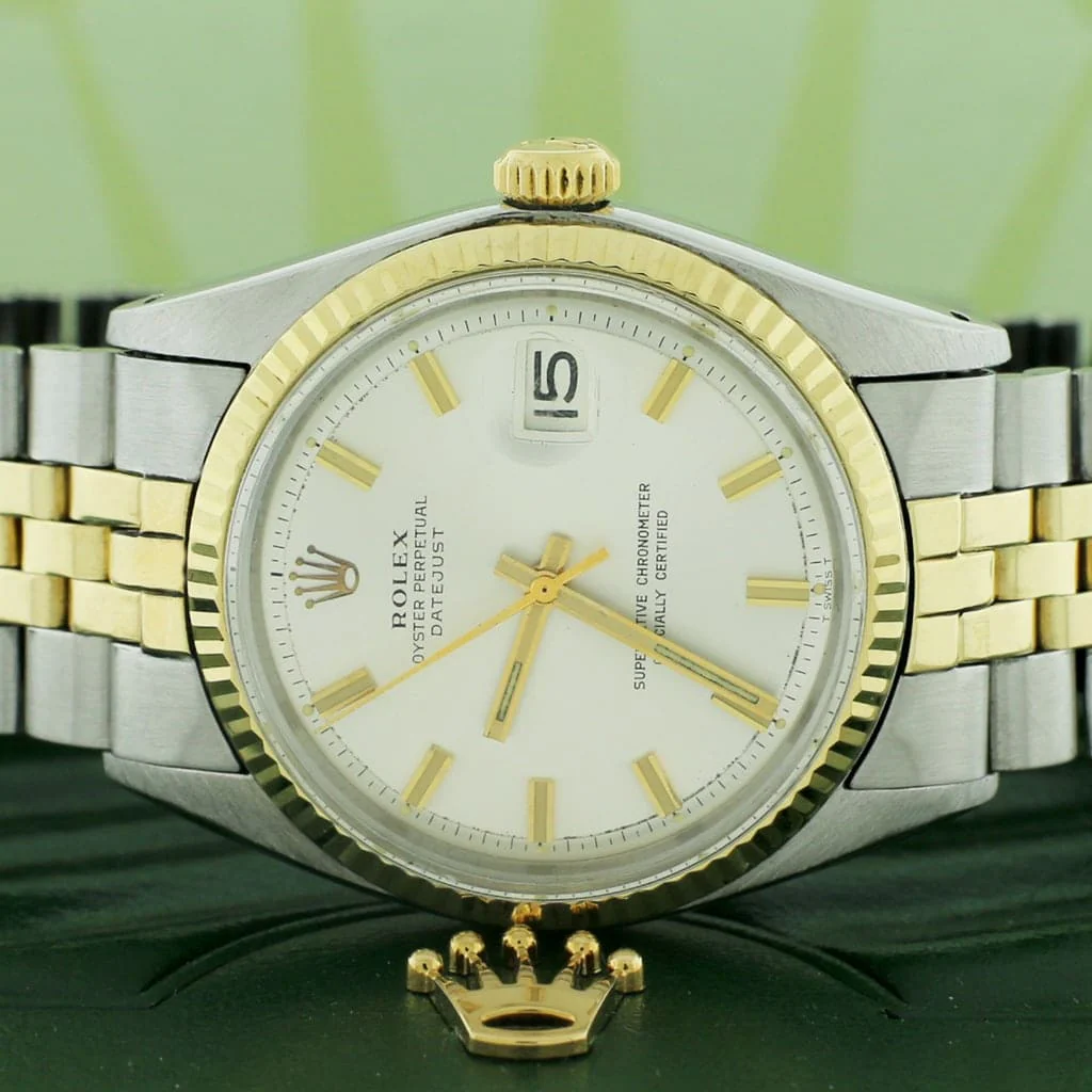 Rolex Datejust 2-Tone 18K Yellow Gold & Stainless Steel Original Silver Dial 36MM Automatic Mens Watch 1601 - Image 2