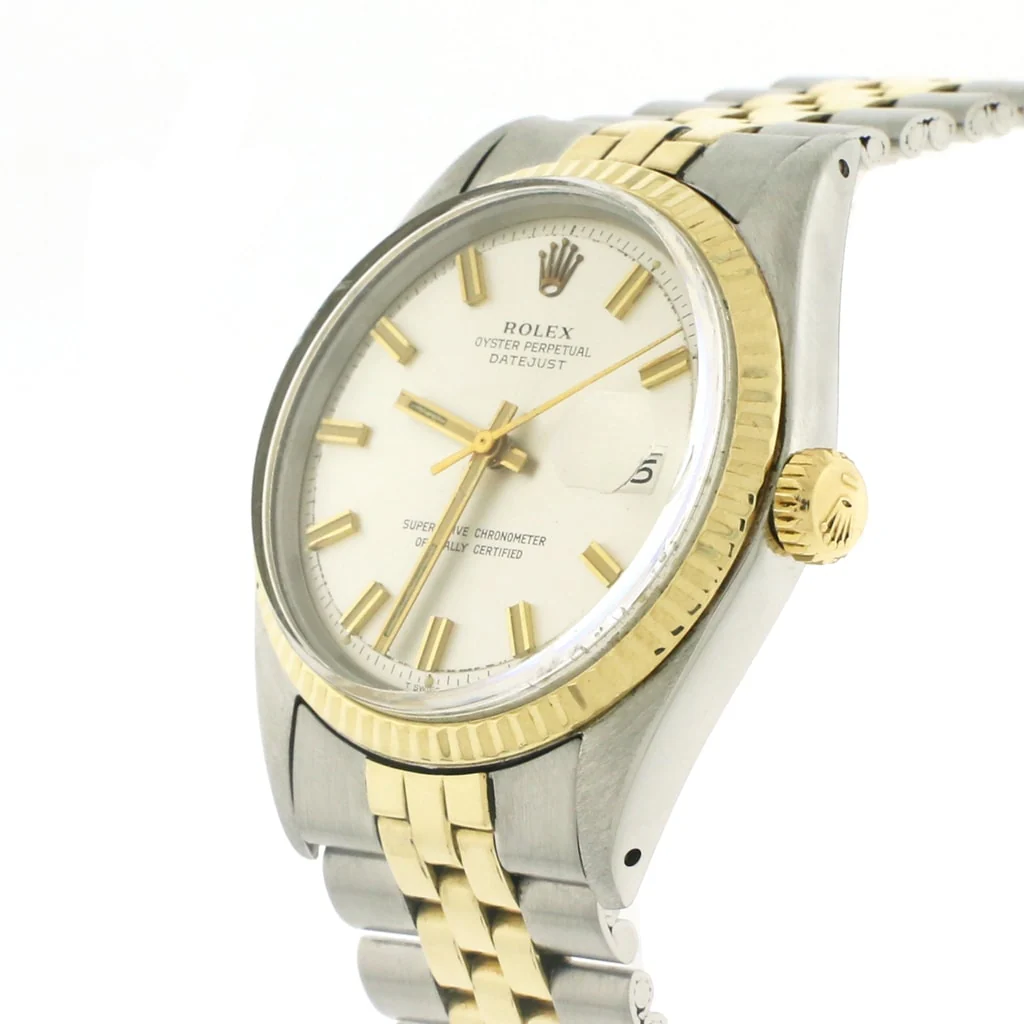 Rolex Datejust 2-Tone 18K Yellow Gold & Stainless Steel Original Silver Dial 36MM Automatic Mens Watch 1601 - Image 3