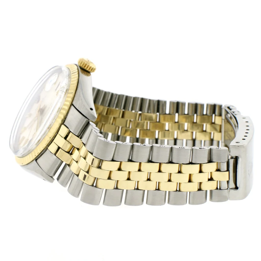 Rolex Datejust 2-Tone 18K Yellow Gold & Stainless Steel Original Silver Dial 36MM Automatic Mens Watch 1601 - Image 6