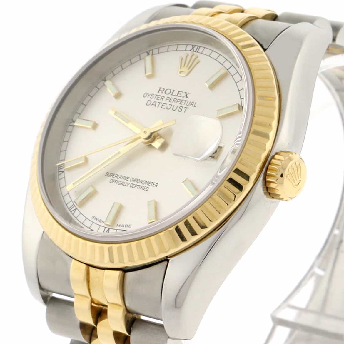 Rolex Datejust 2-Tone 18K Yellow Gold & Stainless Steel Silver Dial 36MM Automatic Jubilee Mens Watch 116233 - Image 11