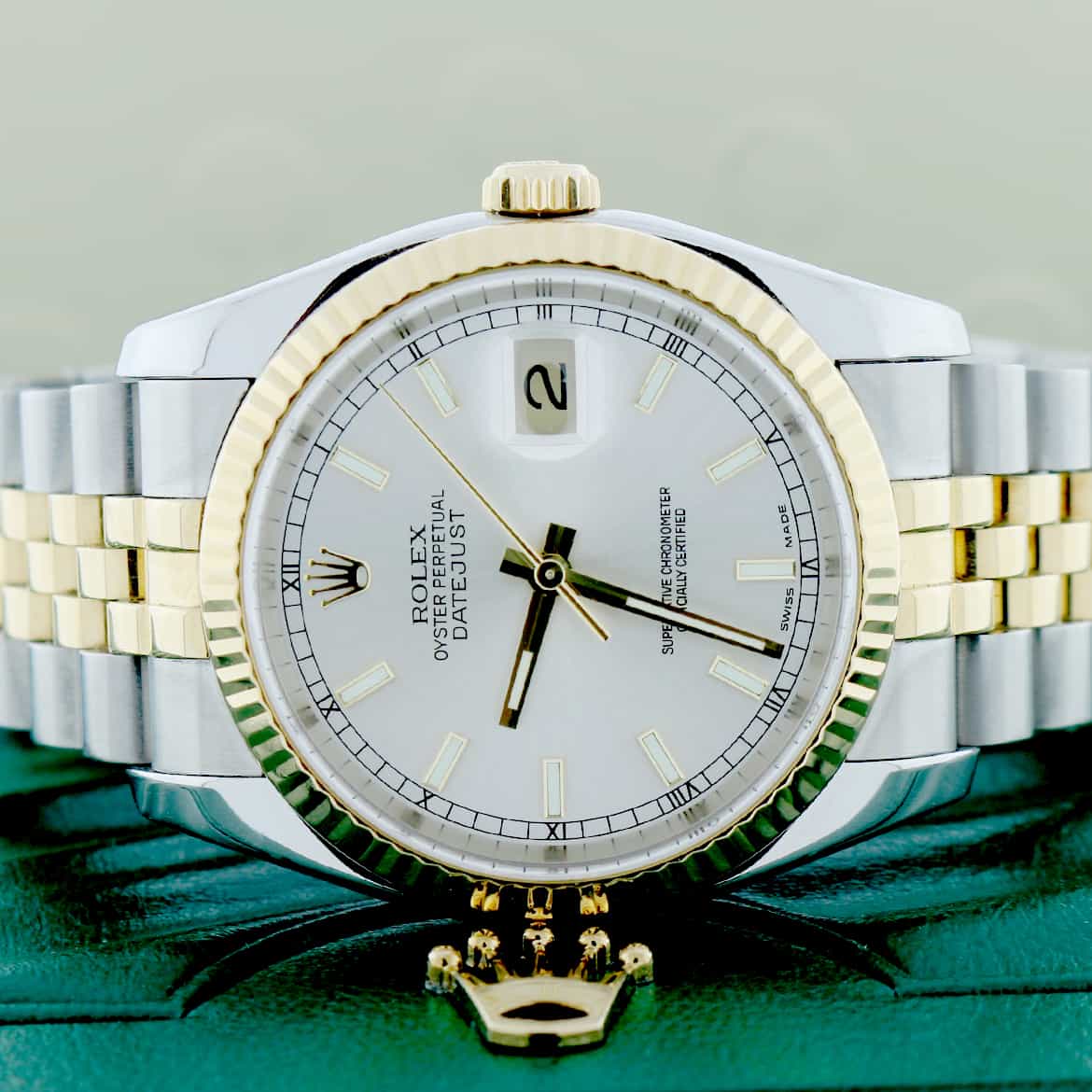 Rolex Datejust 2-Tone 18K Yellow Gold & Stainless Steel Silver Dial 36MM Automatic Jubilee Mens Watch 116233 - Image 2