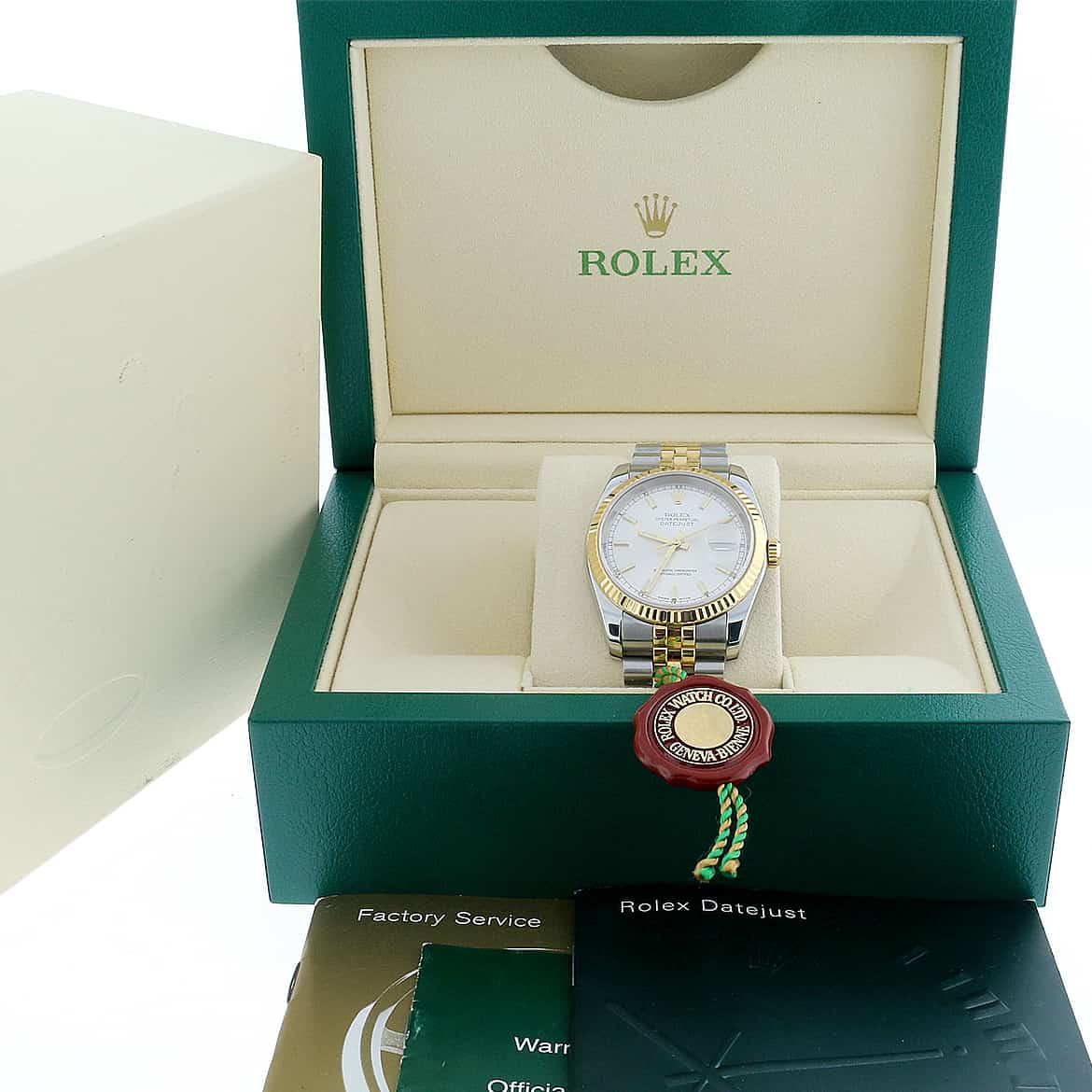Rolex Datejust 2-Tone 18K Yellow Gold & Stainless Steel Silver Dial 36MM Automatic Jubilee Mens Watch 116233 - Image 3