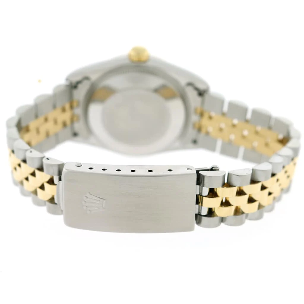 Rolex Datejust 2-Tone 18K Yellow Gold/Stainless Steel Original Champagne Diamond Dial 31mm Womens Jubilee Watch 68273 - Image 8