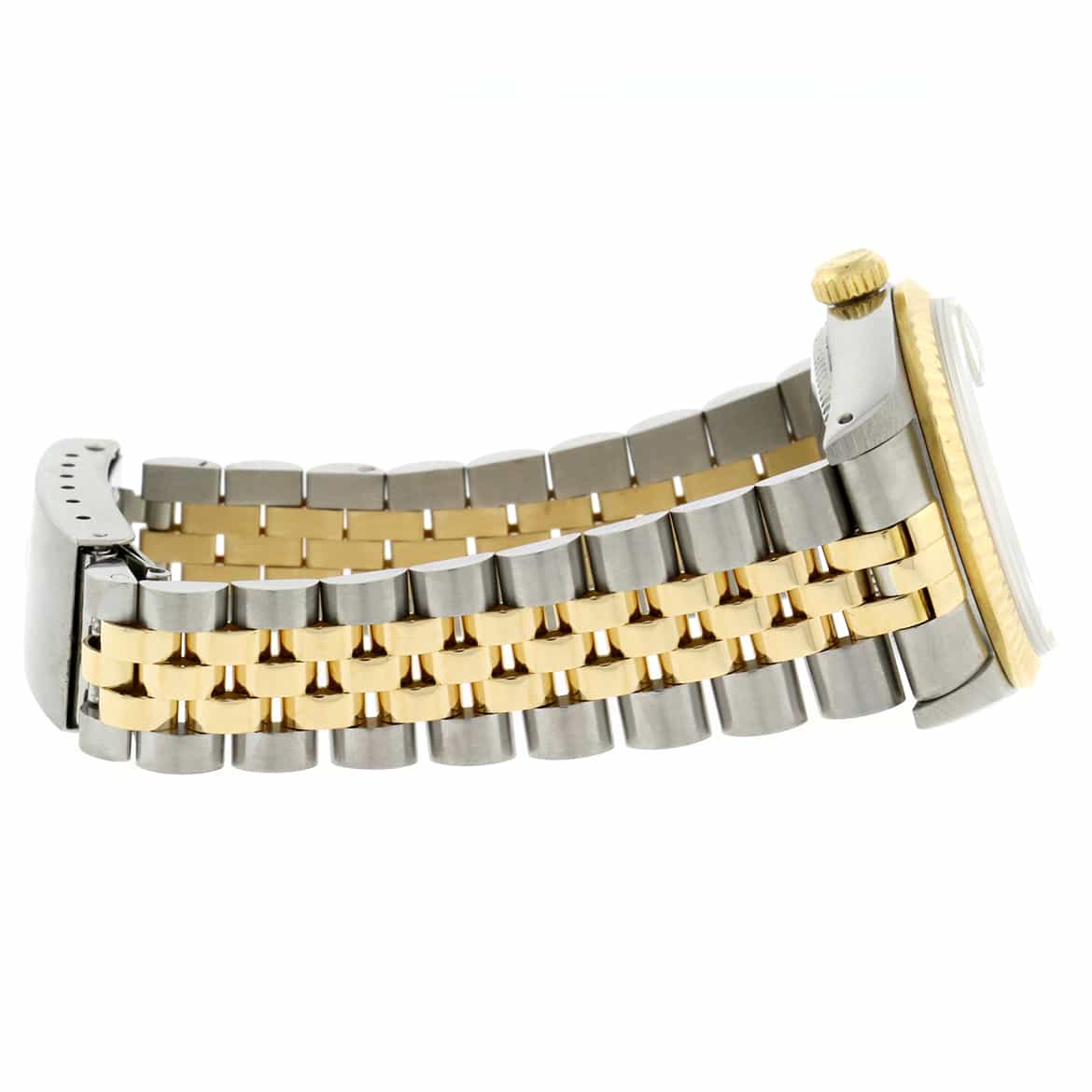 Rolex Datejust 2-Tone 18K Yellow Gold/Stainless Steel Original Champagne Diamond Dial 31mm Womens Jubilee Watch 68273 - Image 6