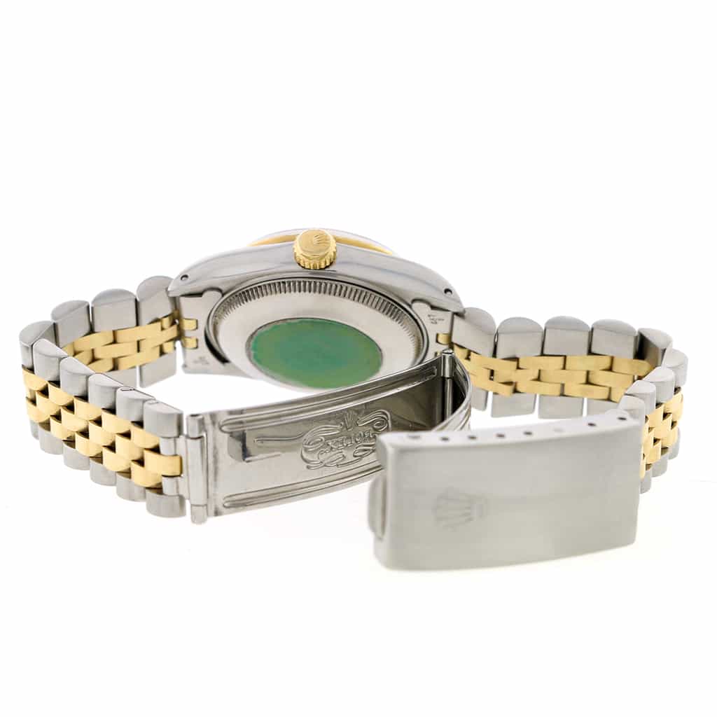 Rolex Datejust 2-Tone 18K Yellow Gold/Stainless Steel Original Champagne Roman Dial 31mm Womens Jubilee Watch 68273 - Image 7