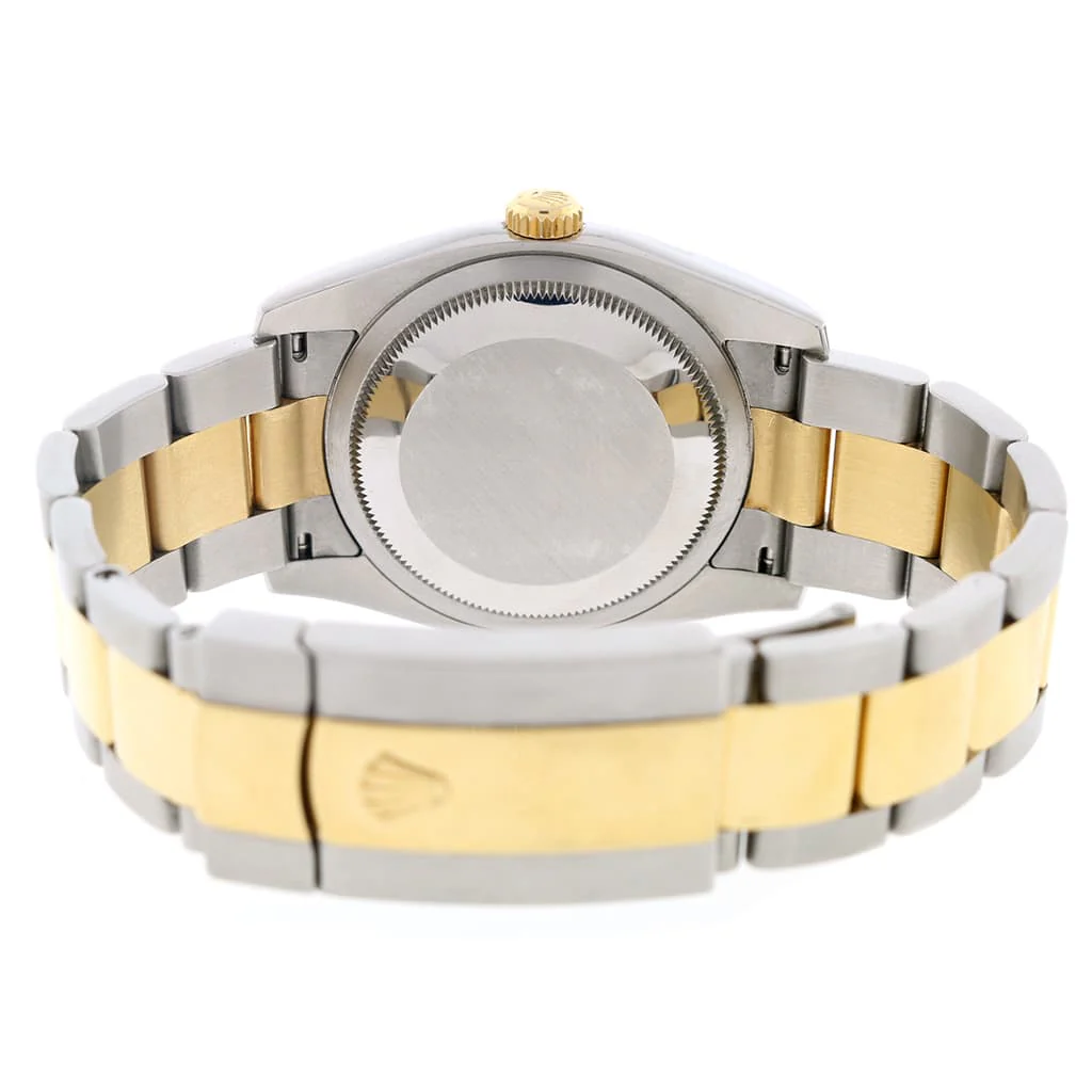Rolex Datejust 2-Tone 18K Yellow Gold/Stainless Steel Original Silver Stick Dial 36MM Mens Oyster Watch 116203 - Image 9