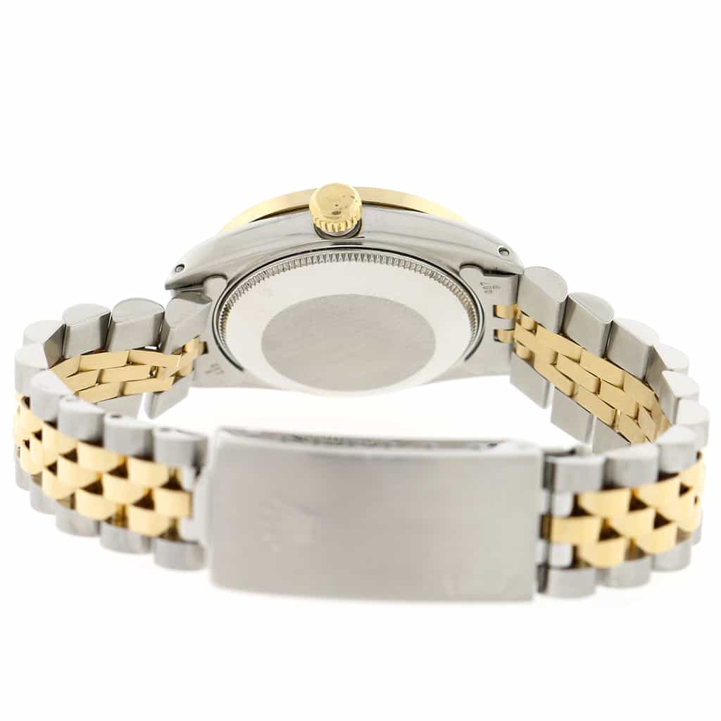 Rolex Datejust 2-Tone 18K Yellow Gold/Stainless Steel Original White Roman Dial 31mm Womens Jubilee Watch 68273 w/Diamond Bezel - Image 7