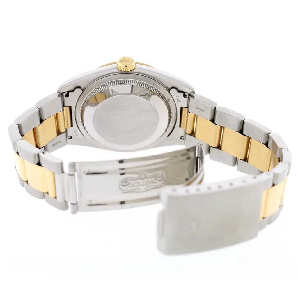 Rolex Datejust 2-Tone 18K Yellow Gold/Stainless Steel White Roman Dial 36MM Mens Oyster Watch 16203 - Image 8