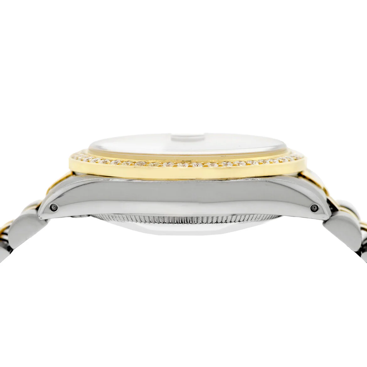 Rolex Datejust 2-tone 31mm 68273 Champagne Index Dial Watch With 0.95ct Diamond Bezel - Image 6