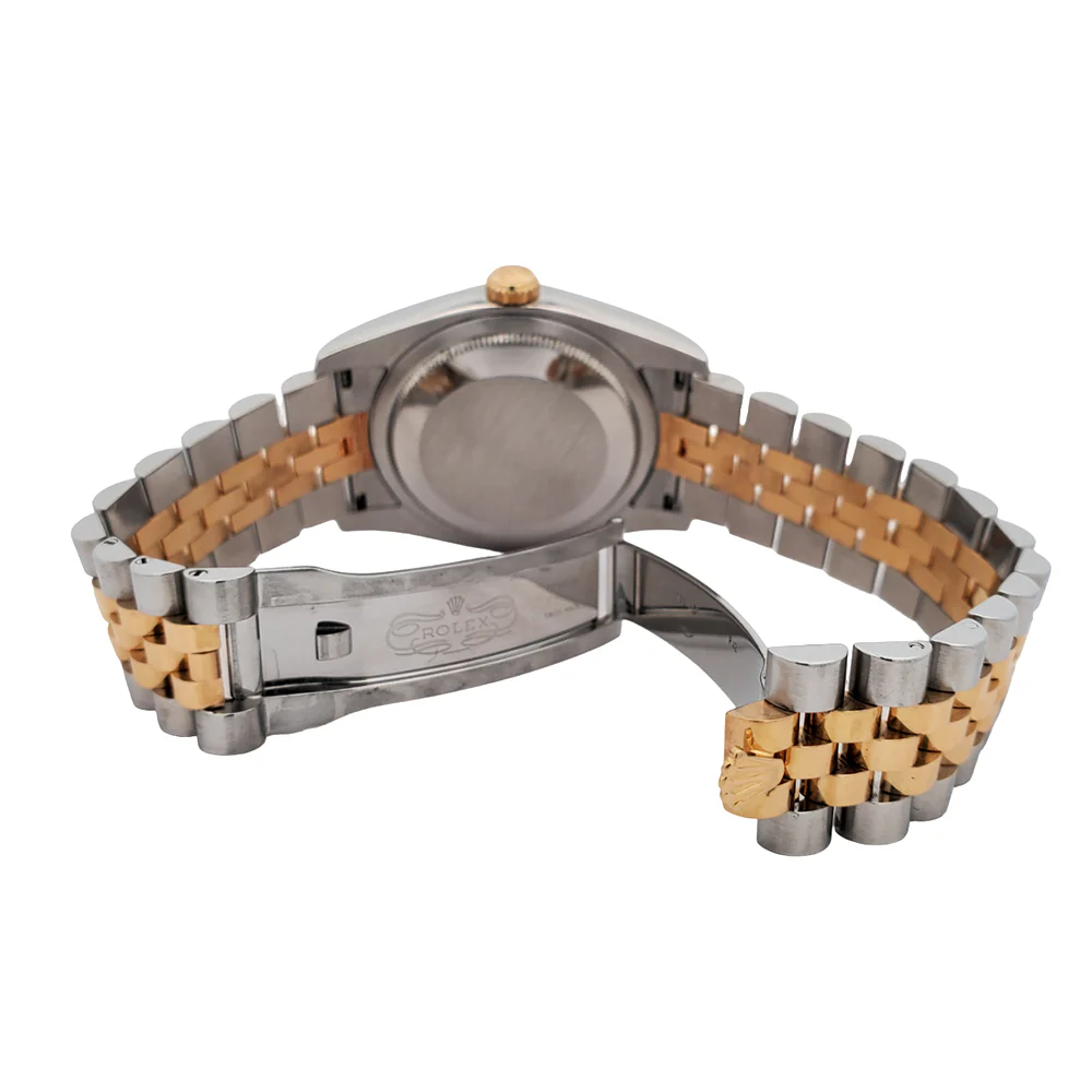 Rolex Datejust 2-Tone 36mm Silver Floral Yellow gold/Steel Jubilee Watch 116233 Box Papers - Image 6