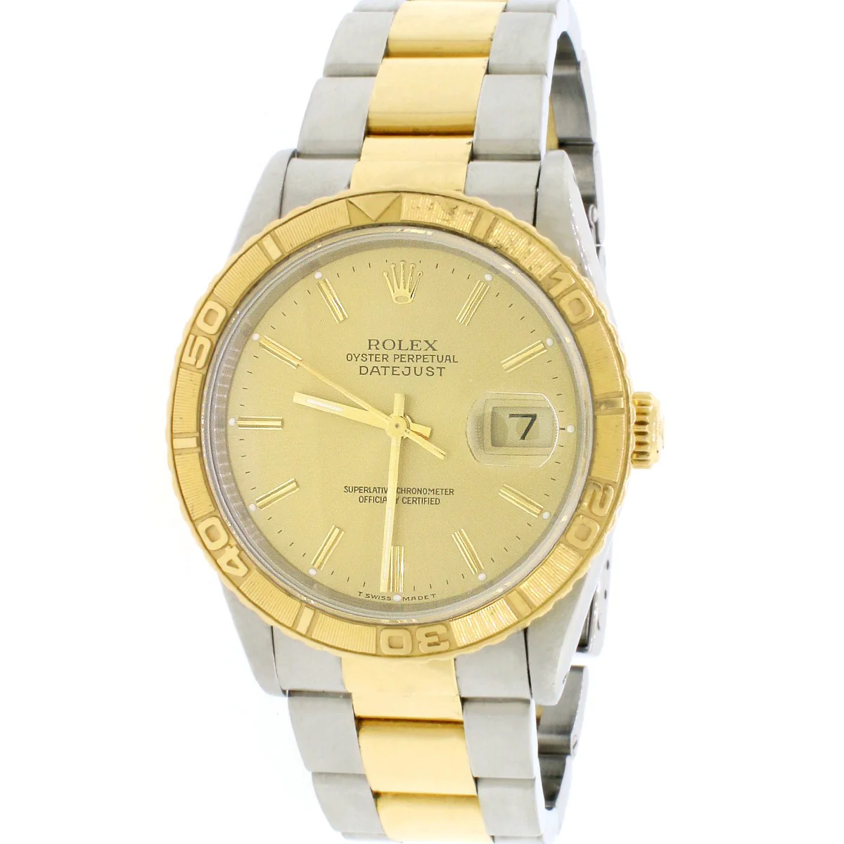 Rolex Datejust 2-tone Thunderbird Turnograph Champagne Dial 36mm Oyster Watch - Image 2