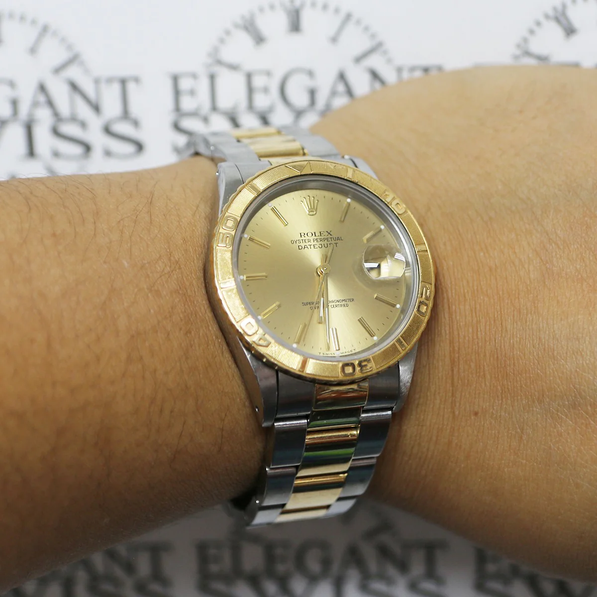 Rolex Datejust 2-tone Thunderbird Turnograph Champagne Dial 36mm Oyster Watch - Image 3