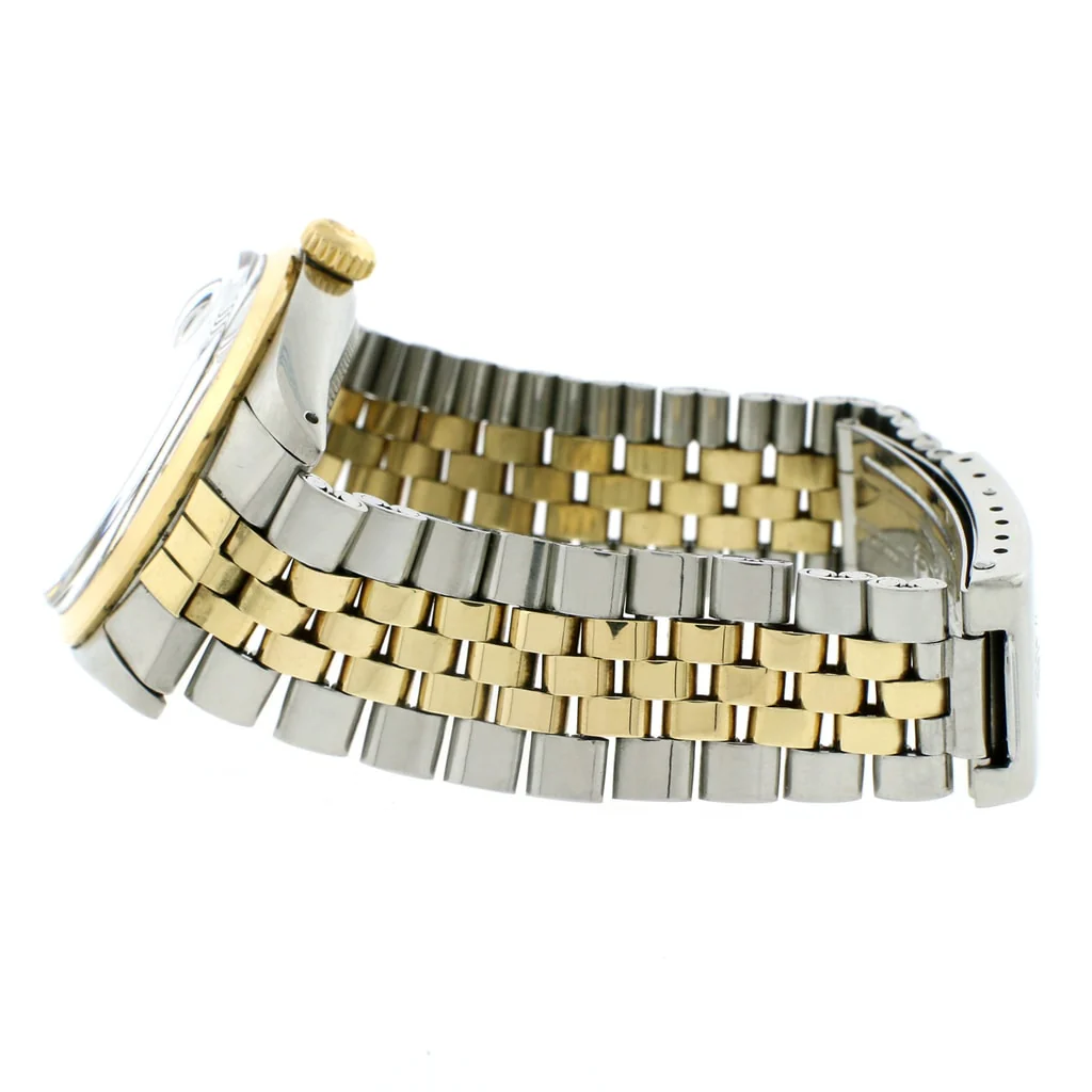 Rolex Datejust 2-Tone Vintage Yellow Gold & Stainless Steel Factory White Dial 36MM Automatic Mens Watch 1603 - Image 6