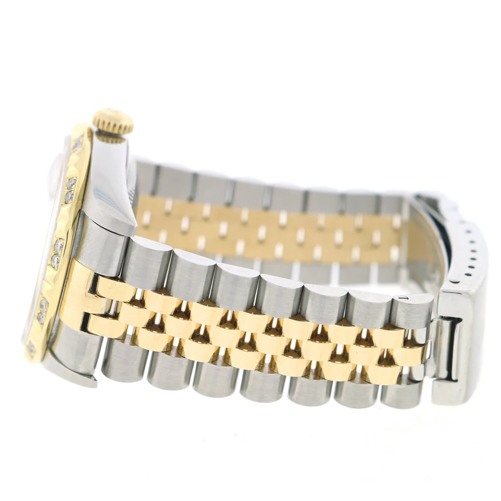 Rolex Datejust 2-Tone Yellow Gold/Stainless Steel Factory Champagne Diamond Dial 36MM Jubilee Watch 16233 w/Diamond Bezel - Image 7
