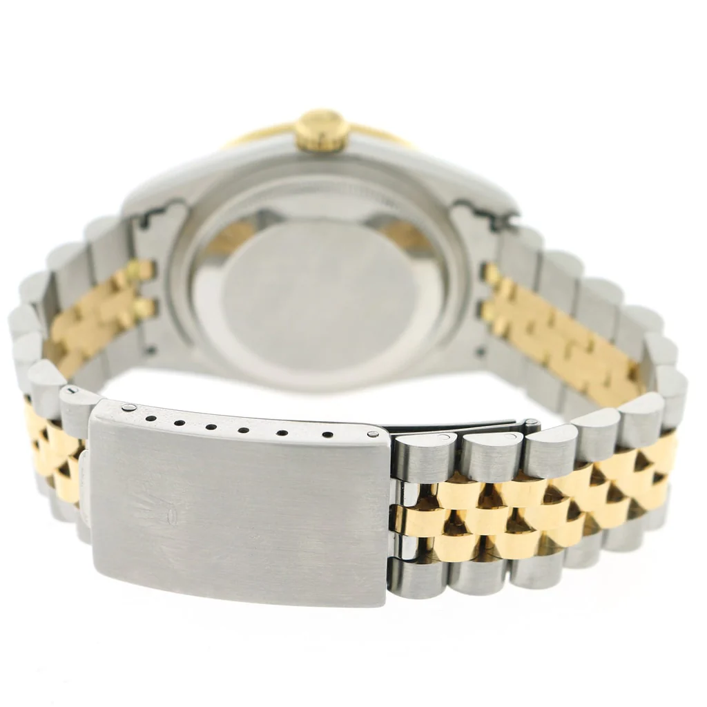 Rolex Datejust 2-Tone Yellow Gold/Stainless Steel Factory Champagne Diamond Dial 36MM Jubilee Watch 16233 w/Diamond Bezel - Image 8