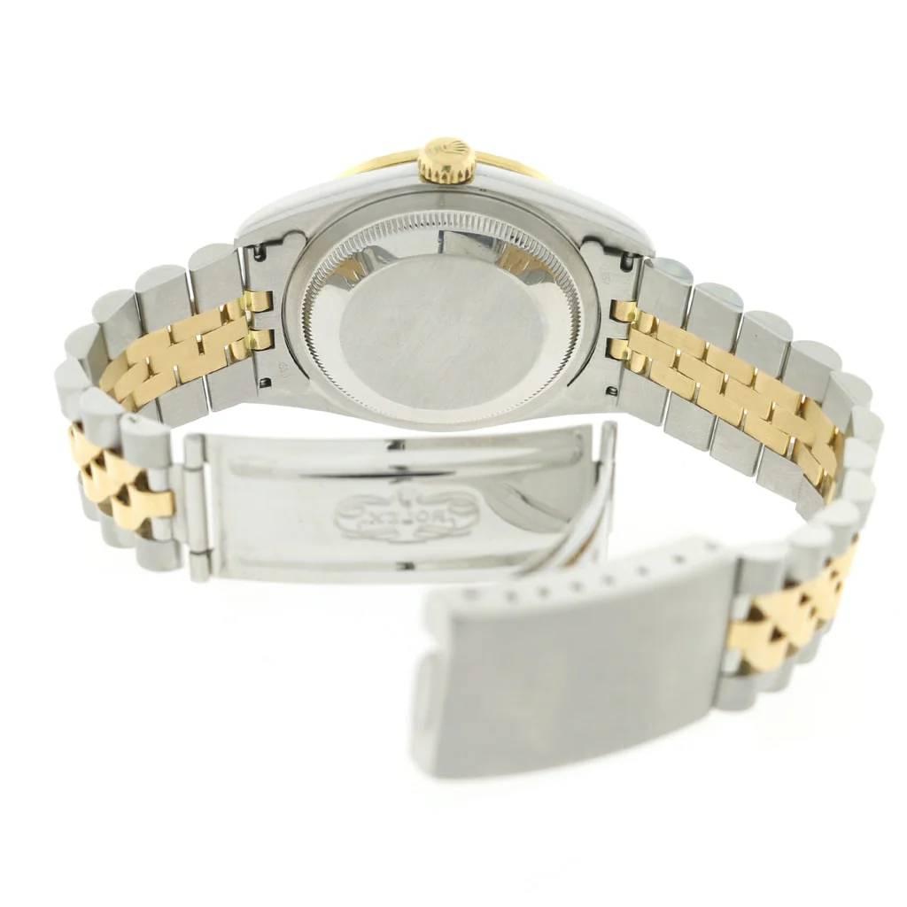 Rolex Datejust 2-Tone Yellow Gold/Stainless Steel Factory Champagne Diamond Dial 36MM Jubilee Watch 16233 w/Diamond Bezel - Image 9