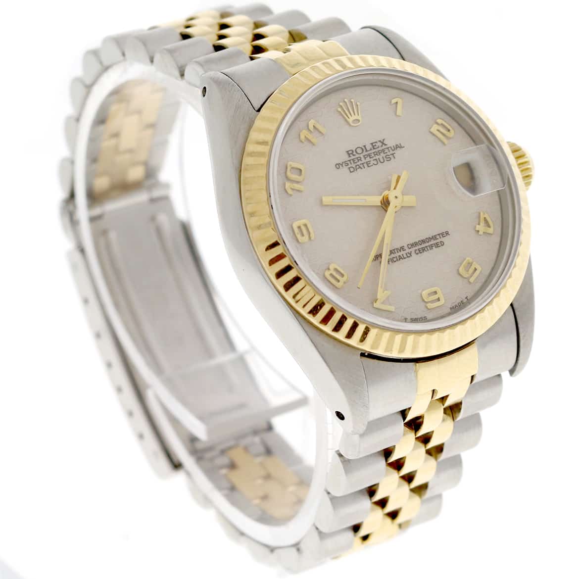 Rolex Datejust 2-Tone Gold/Steel Factory Jubilee Arabic Dial 31mm Midsize Watch 68273 - Image 4